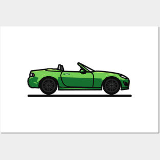 Spirited Green Mazda Mx-5 Miata NC (Mk3) Posters and Art